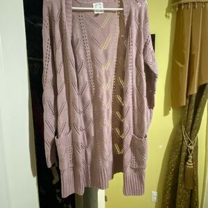 Women's Light Pink Knit Cardigan
